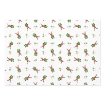 Feestelijke groene en rode Kasky kerstrendieren