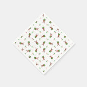 Feestelijke groene en rode Kasky kerstrendieren Servet (Hoek)