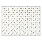 Feestelijke groene en rode Kasky kerstrendieren Tafelkleed (Voorkant (Horizontaal))