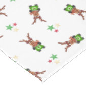 Feestelijke groene en rode Kasky kerstrendieren Tafelkleed (Gekanteld)