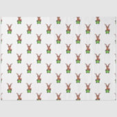 Feestelijke groene en rode Kasky kerstrendieren Tissuepapier (Voorkant)