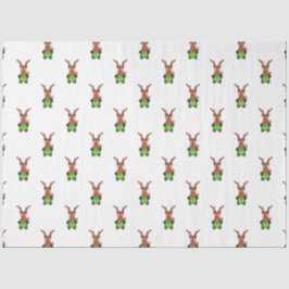 Feestelijke groene en rode Kasky kerstrendieren Tissuepapier