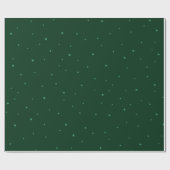 Feestelijke Groene en Sterren Kerstvakantie Cadeaupapier (Vlak)