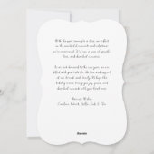 Feestelijke groene en witte boog kerstfoto feestdagenkaart (Achterkant)