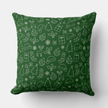 Feestelijke groene en witte winter kerstpatroon