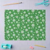 Feestelijke groene en witte winter sneeuwvlokken p tissuepapier (Craft)