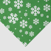Feestelijke groene en witte winter sneeuwvlokken p tissuepapier (Detail)