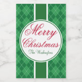 Feestelijke Groene Eten en Drank Etikettenreeks Voedselcontainer Etiket (Enkel label)