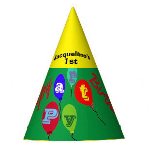 Feestelijke Groene Gele Feesthoed Ballonnen Feesthoedjes