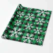 Feestelijke groene geruite sneeuwvlok Buffalo Chec