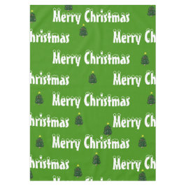 Feestelijke groene kerstbomen tafelkleed