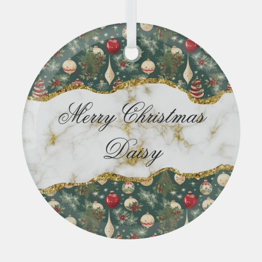 Feestelijke Groene Kerstboom Decoratie Custom (Voorkant)