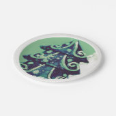 Feestelijke Groene Kerstboom Feestdagen Papieren Bordje (Gekanteld)