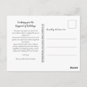 Feestelijke Groene Kerstvakantie Foto Briefkaart (Achterkant)