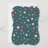 Feestelijke groene Polka Dot Foto (2) Vakantie Kaa Feestdagenkaart (Achterkant)