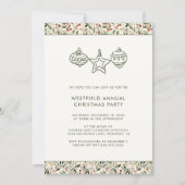 Feestelijke groene rode bessen kerstfeest kaart (Voorkant)