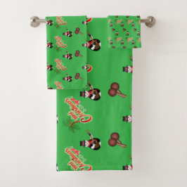 FEESTELIJKE GROENE Trini Kerstmis Bad Handdoek