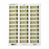 Feestelijke Groene Vakantie Ontwerp Etiket (Full Sheet)