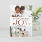 Feestelijke Groeten 2 Foto Kerstmis Feestdagenkaart (Staand voorkant)