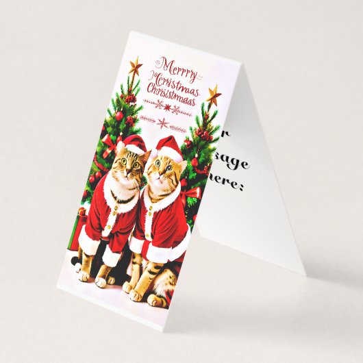 Feestelijke Groeten Berichten voor Katten Liefhebb Kaart (Voorkant)