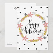 Feestelijke groeten feestdagenkaart (Voorkant / Achterkant)