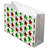 FEESTELIJKE GYMNAST KERSTSTER ONTWERP GROOT CADEAUZAKJE (Voorkant Gekanteld)