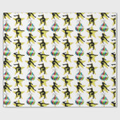 FEESTELIJKE GYMNASTIEK KERSTONTWERP CADEAUPAPIER (Vlak)