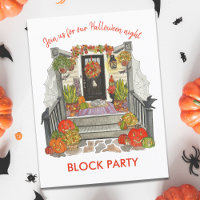 Feestelijke Halloween buurtfeest