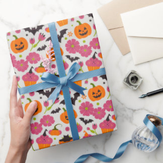 Feestelijke Halloween | Cupcakes, pompoen & vleerm Cadeaupapier