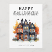 Feestelijke Halloween Huis Vastgoed Marketing Feestdagenkaart (Voorkant)