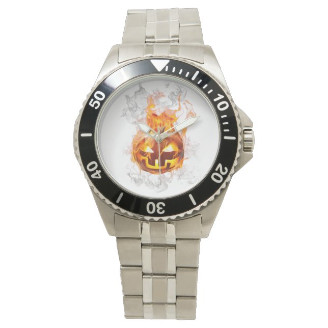 Feestelijke Halloween Roestvrij Staal Armband Horl Horloge (Voorkant)
