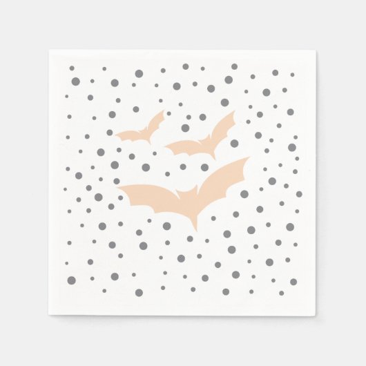 Feestelijke Halloween servies - Zwarte en Oranje v Servet (Voorkant)