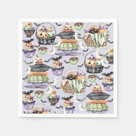Feestelijke Halloween Sleepover Servet (Voorkant)