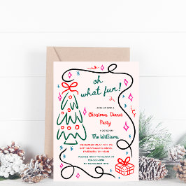 Feestelijke hand getrokken boom grillige kerstfees kaart