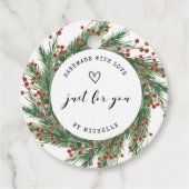 feestelijke handgemaakt met liefdesscript bedankt bedankjes labels (Voorkant)