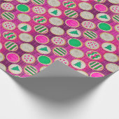 Feestelijke handgeschilderde suikerkoekjes op Hot Cadeaupapier (Hoek)