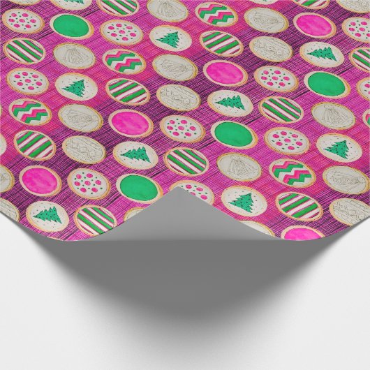 Feestelijke handgeschilderde suikerkoekjes op Hot Cadeaupapier (Hoek)