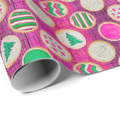 Feestelijke handgeschilderde suikerkoekjes op Hot Cadeaupapier (Rol Hoek)