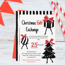 Feestelijke handgetekende kerstcadeau-uitwisseling