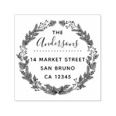 Feestelijke handgetekende Xmas voor krans retourad Zelfinktende Stempel (Design)