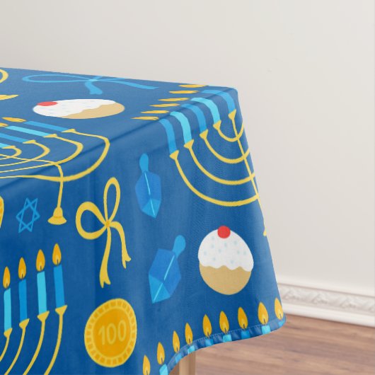 Feestelijke Hanukkah Tafelkleed (Voorbeeld)
