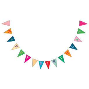 Feestelijke Happy Birthday Fun kleurrijk Vlaggetjes