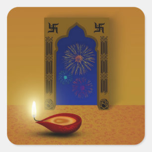 Feestelijke Happy Diwali - Sticker