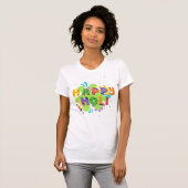 Feestelijke Happy Holi Kleurrijke Verf Splashes T-shirt (Voorkant volledig)