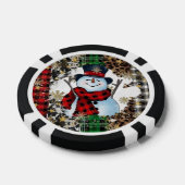 Feestelijke Happy Snowman Poker Chips – Holiday Ca (Enkel)