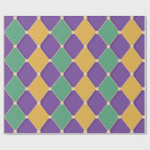 Feestelijke Harlequin Diamond Pattern Cadeaupapier (Vlak)