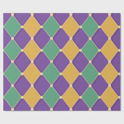 Feestelijke Harlequin Diamond Pattern Cadeaupapier (Vlak)
