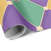 Feestelijke Harlequin Diamond Pattern Cadeaupapier (Rol Hoek)