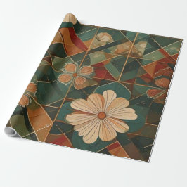 Feestelijke Harmonie – Elegante Geometrische Bloem Cadeaupapier