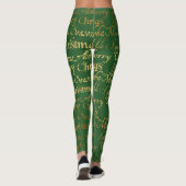 Feestelijke Hawaïaanse Kerstmis Mele Kalikimaka Leggings (Achterkant)